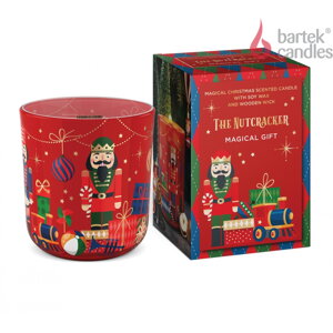 Sviečka v skle 150g drevený knôt - The Nutcracker