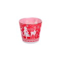Sviečka v kónickom skle 115g - Scandinavian Christmas - Červená