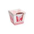 Sviečka v kónickom skle 115g - Scandinavian Christmas - Biela