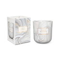 Sviečka v skle 150g – MARBLE - Biela